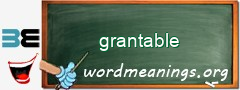 WordMeaning blackboard for grantable